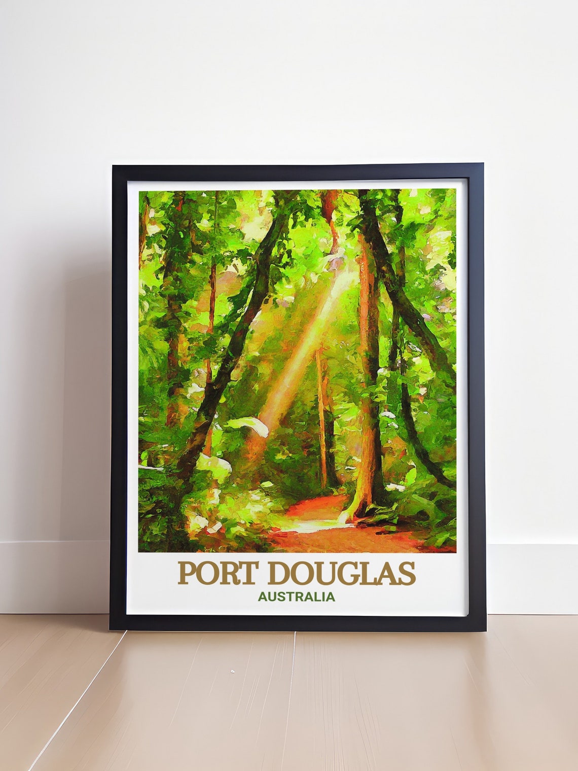 Port Douglas Australia Daintree Forest Sunlit Path View Poster - Image 4