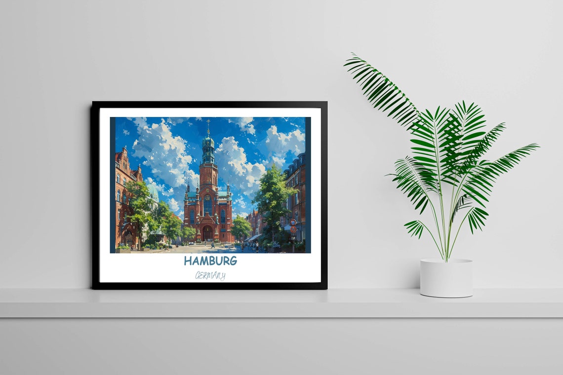Saint Michaelis Church The Michel Sunny Hamburg Germany Poster - Image 2