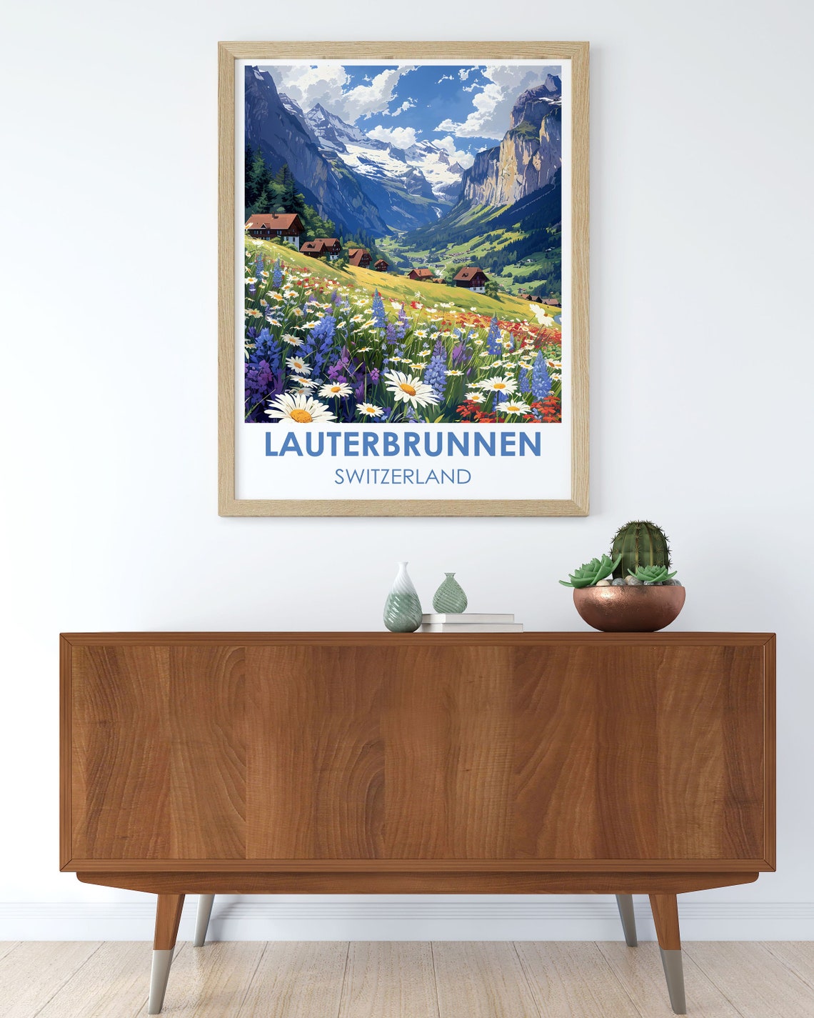 Lauterbrunnen Valley Poster Lauterbrunnen Photo Wall Art Lauterbrunnen Print A Colorful Print Of Swiss Magnificence - Image 2