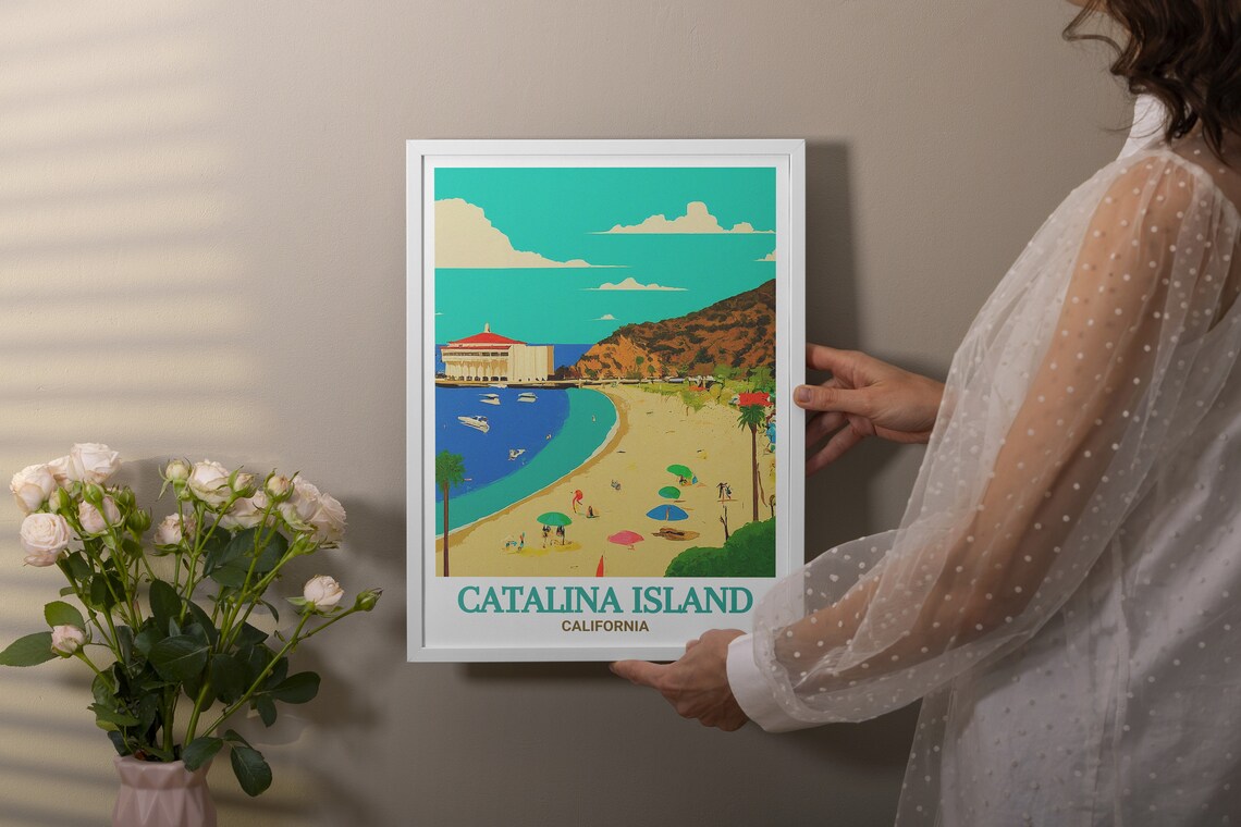 Descanso Beach Club Catalina Island California Retro Travel Poster - Image 3