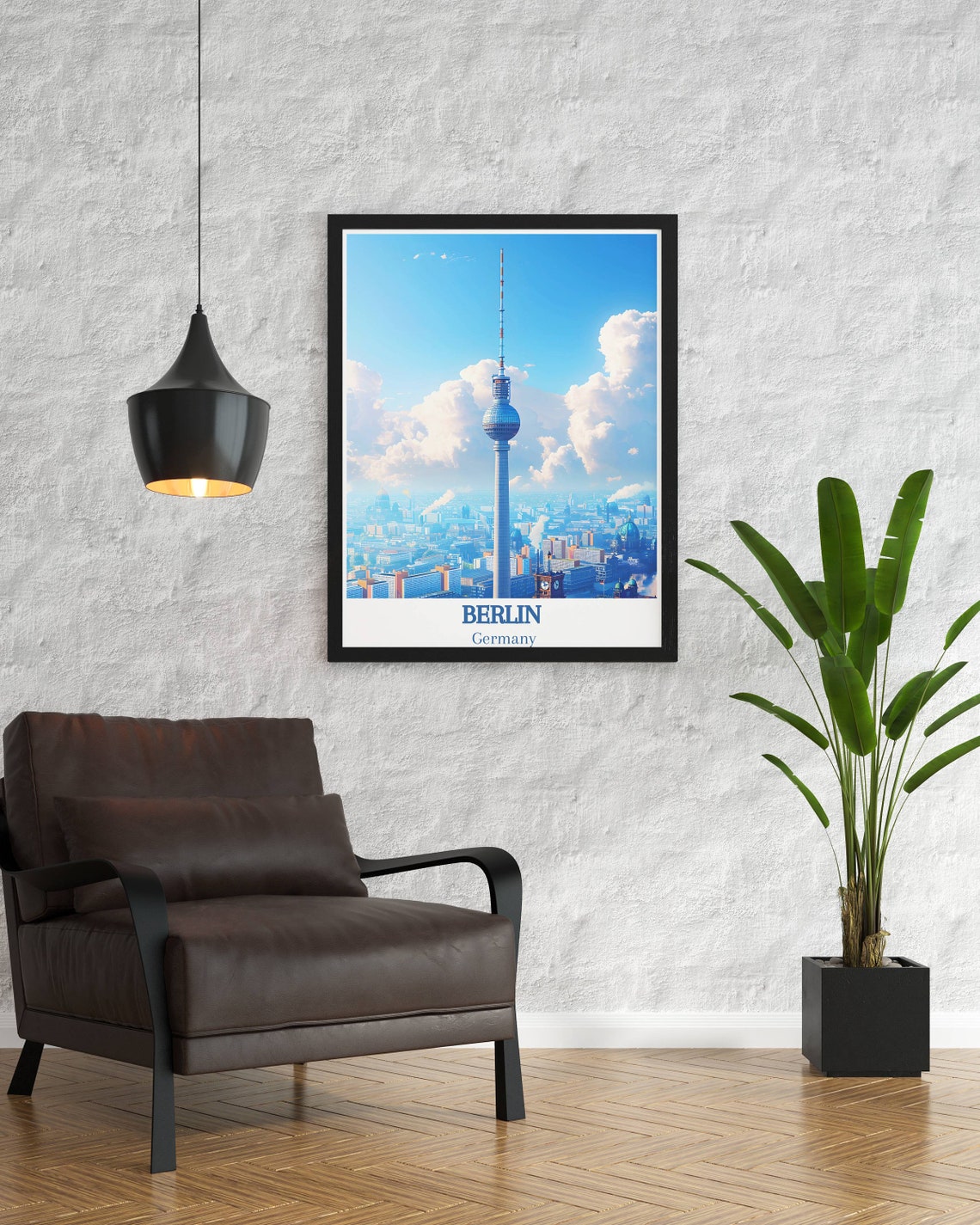 Berlin Germany Fernsehturm TV Tower Above City Skyline Poster - Image 2