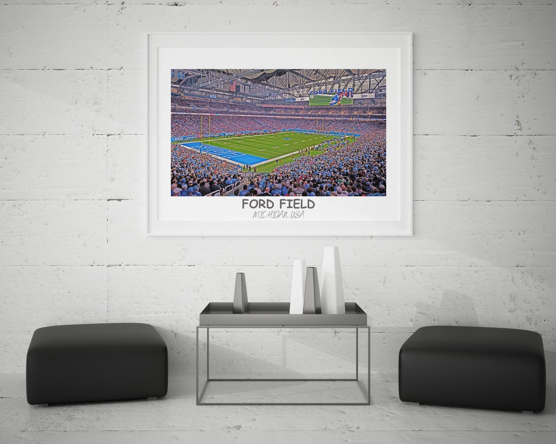 Ford Field Stadium Game Day Crowd Michigan USA Football Poster - Image 2