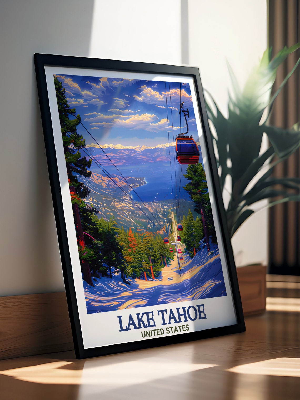 Lake Tahoe Travel Poster Heavenly Mountain Resort And Lake Tahoe Wall Art Collection Heavenly Mountain Resort And Lake Tahoe Prints - Image 2