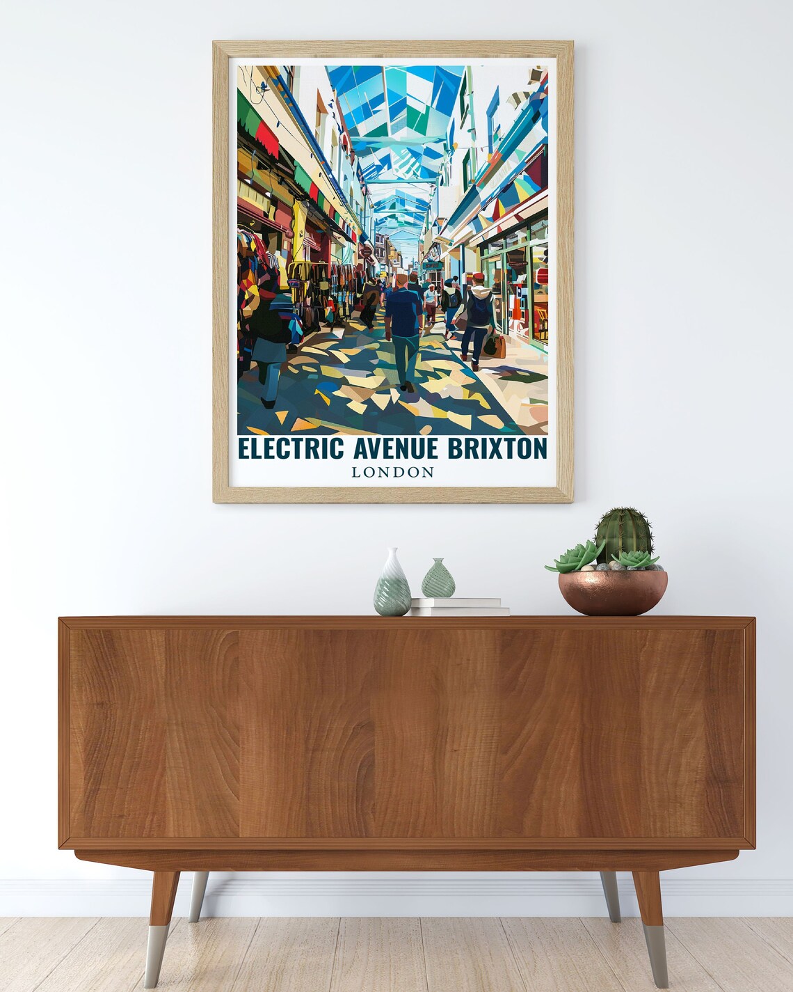 Electric Avenue Brixton London Colorful Market Street Travel Poster - Image 2