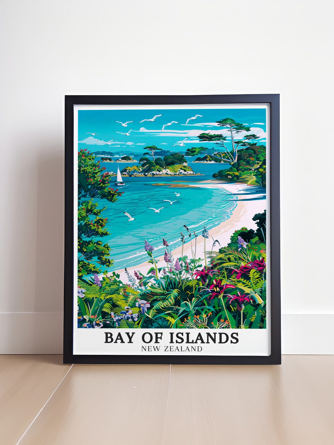 Bay Of Islands Wall Art Urupukapuka Island And Pohutukawa Trees Art Urupukapuka Island And Pohutukawa Trees Decor Bay Of Islands Poster - Image 4