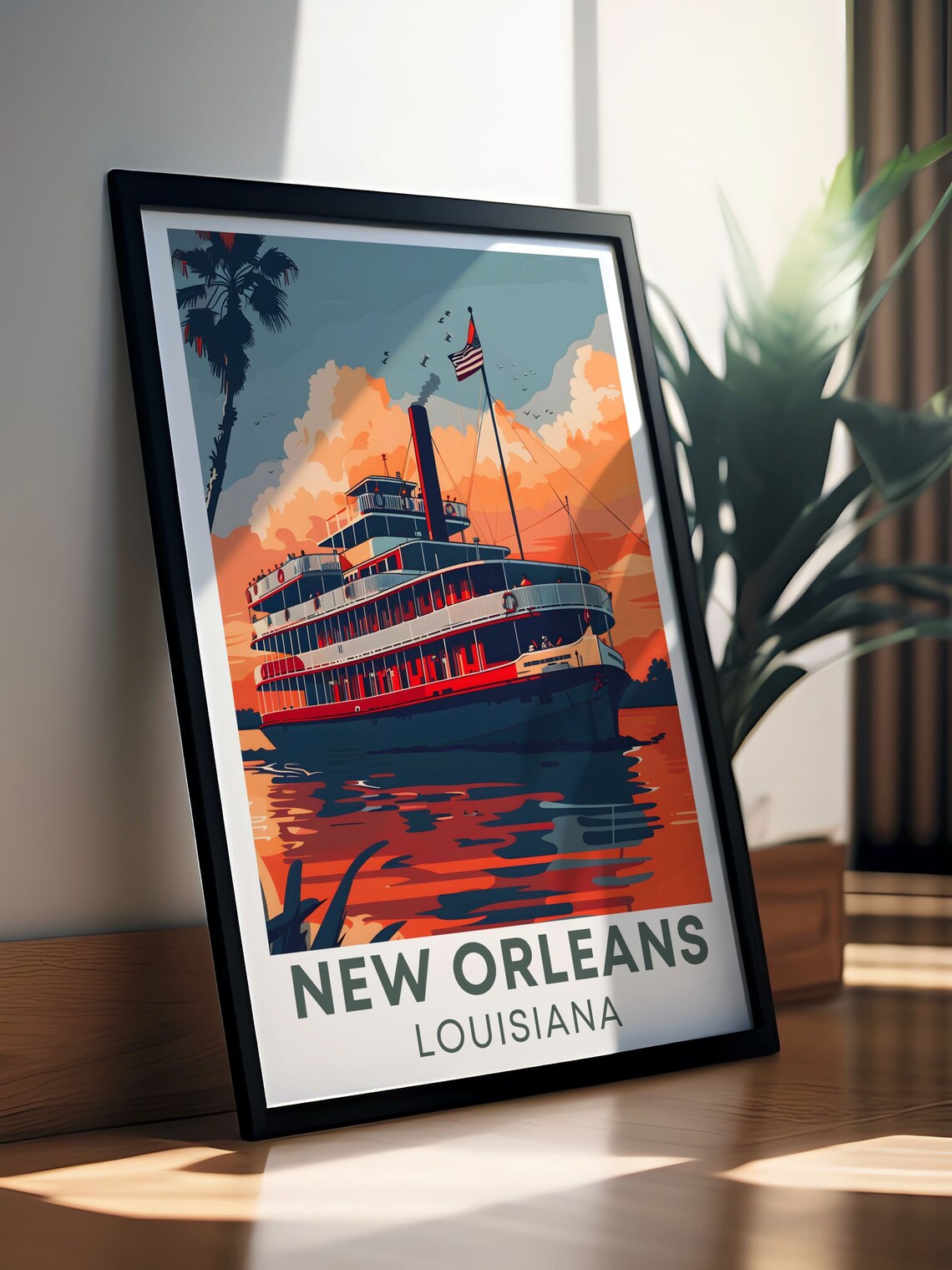 Steamboat Natchez New Orleans Travel Poster - Image 2