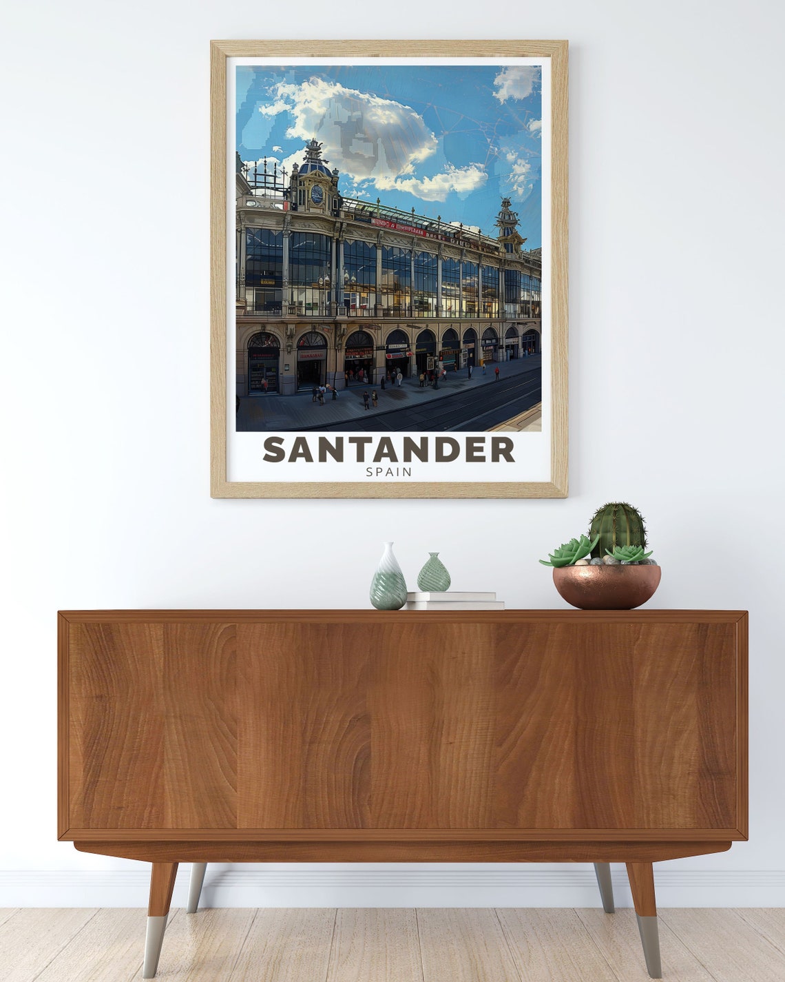 Santander Mercado de la Esperanza Historic Market Hall Facade Poster - Image 3