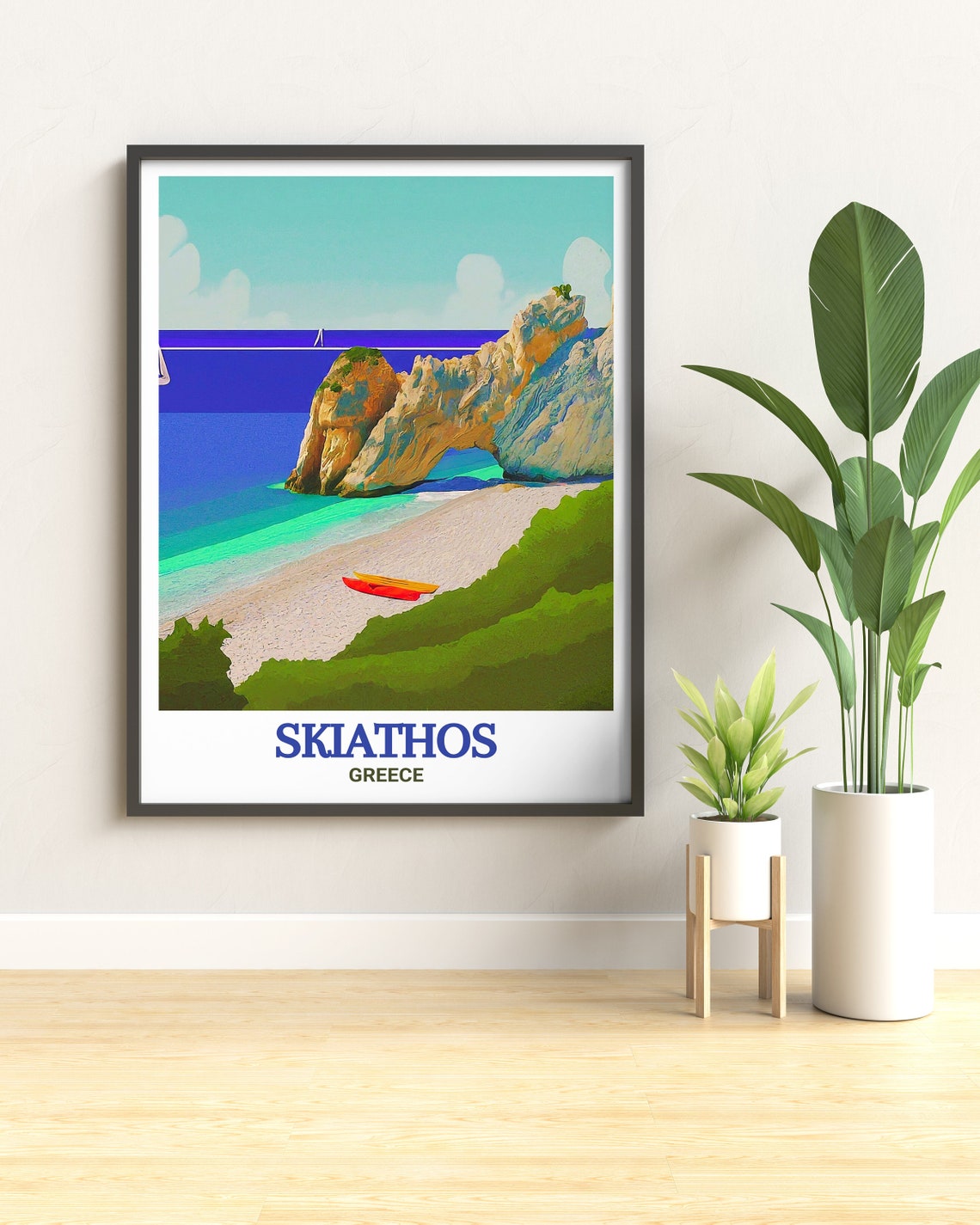 Skiathos Lalaria Beach Rocky Arch Turquoise Sea Greece Poster - Image 3