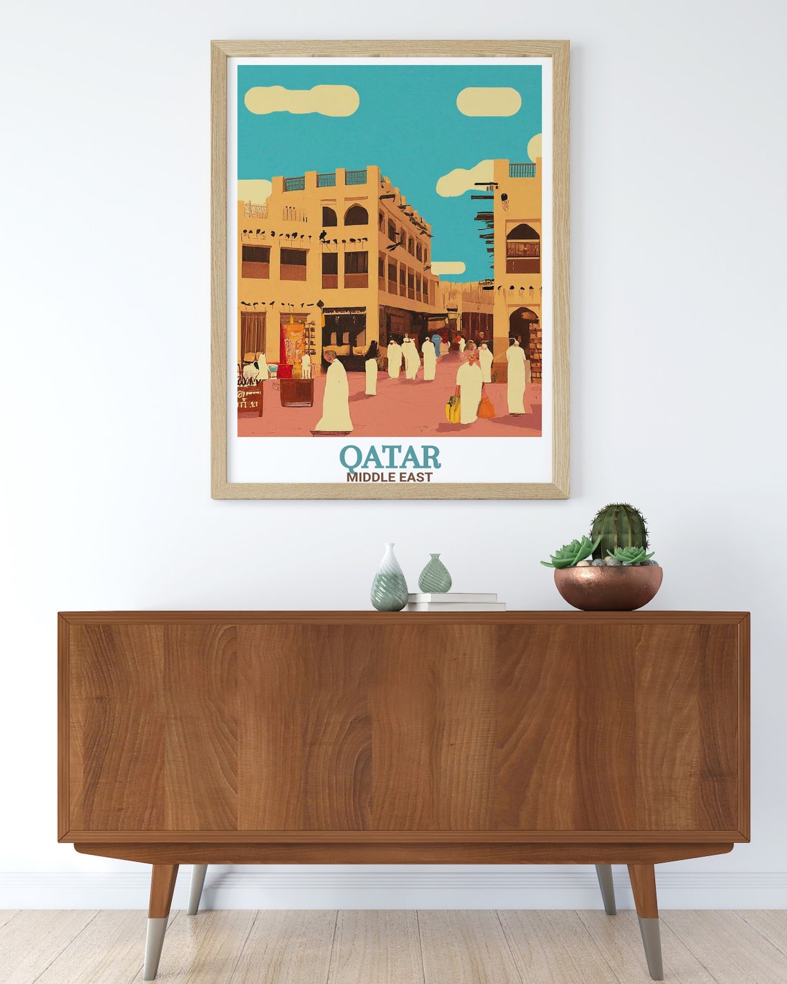 Qatar Travel Prints Souq Waqif Prints And Qatar Paintings Souq Waqif Art Doha Posters And Souq Waqif Decor Souq Waqif Travel Posters - Image 2