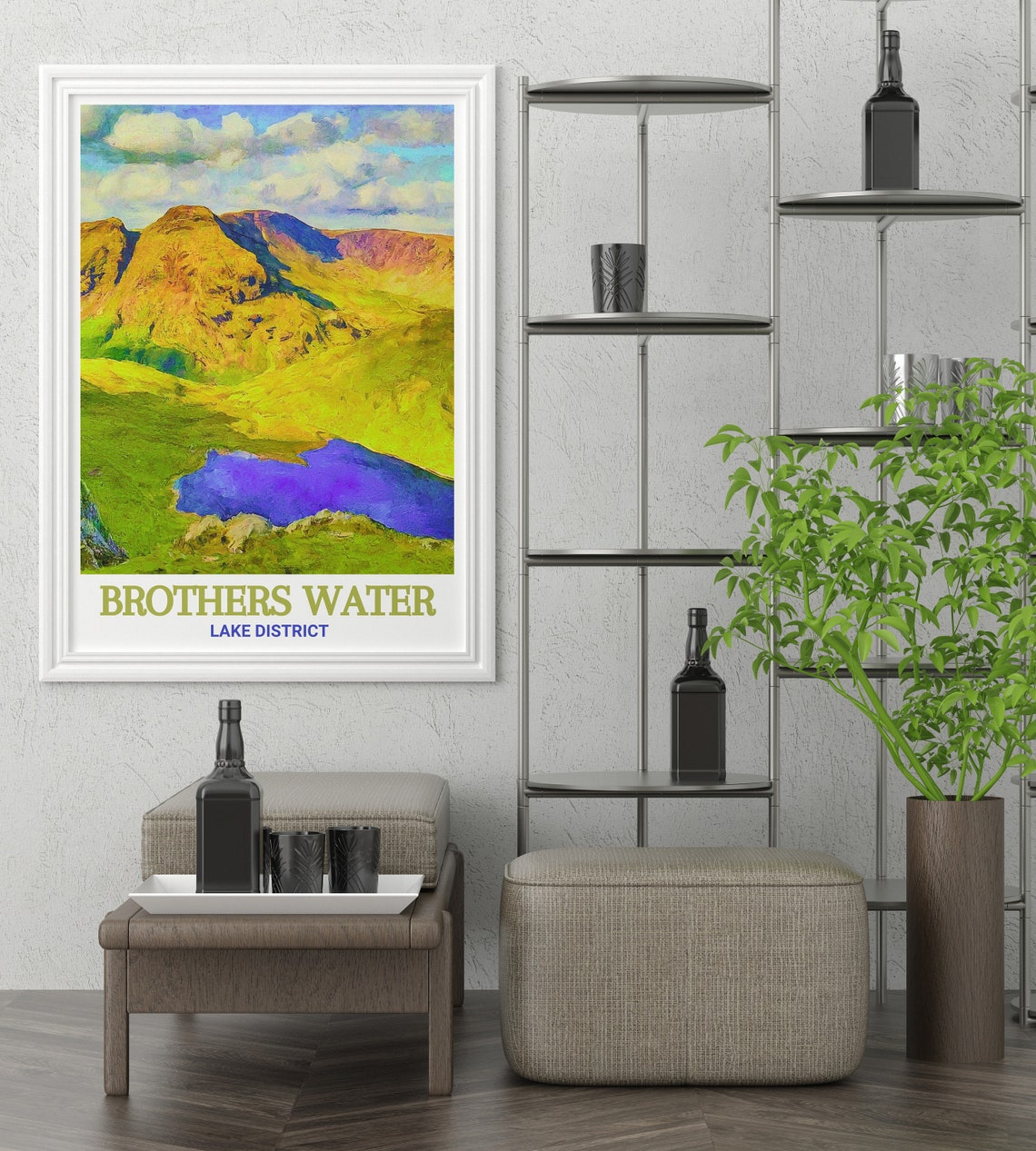 Brothers Water Mountain Tarn in Vivid Impressionist Artwork Poster - Image 3