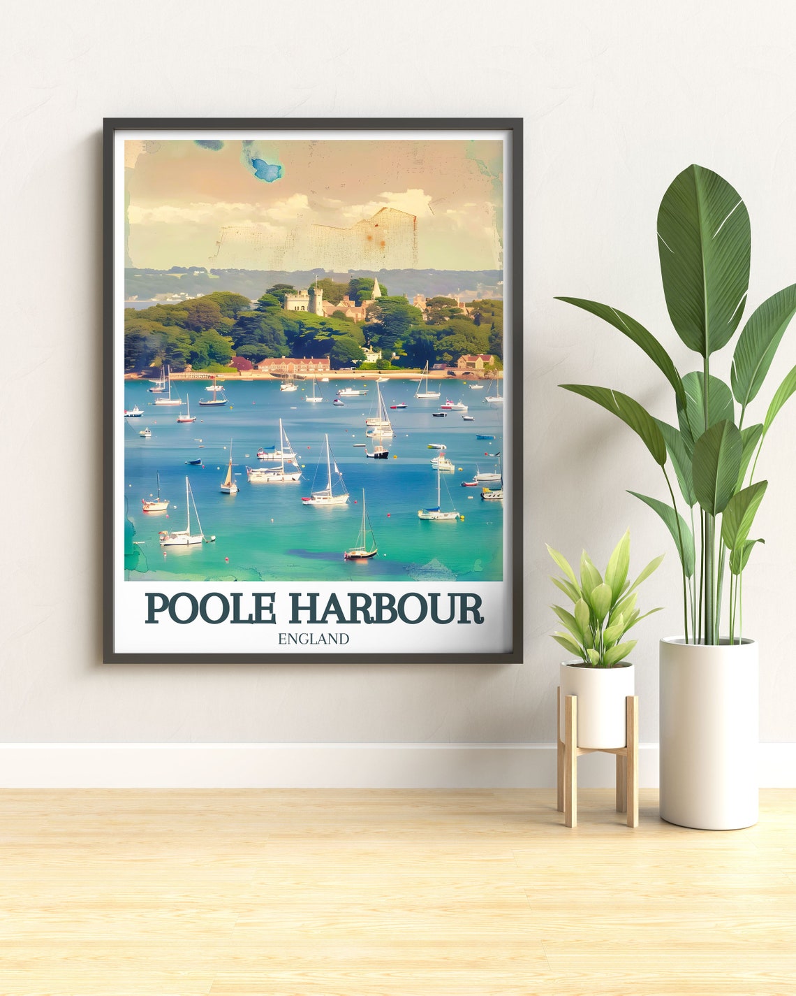 Poole Harbour England Sailboats Marina Vintage Harbor Poster - Image 2