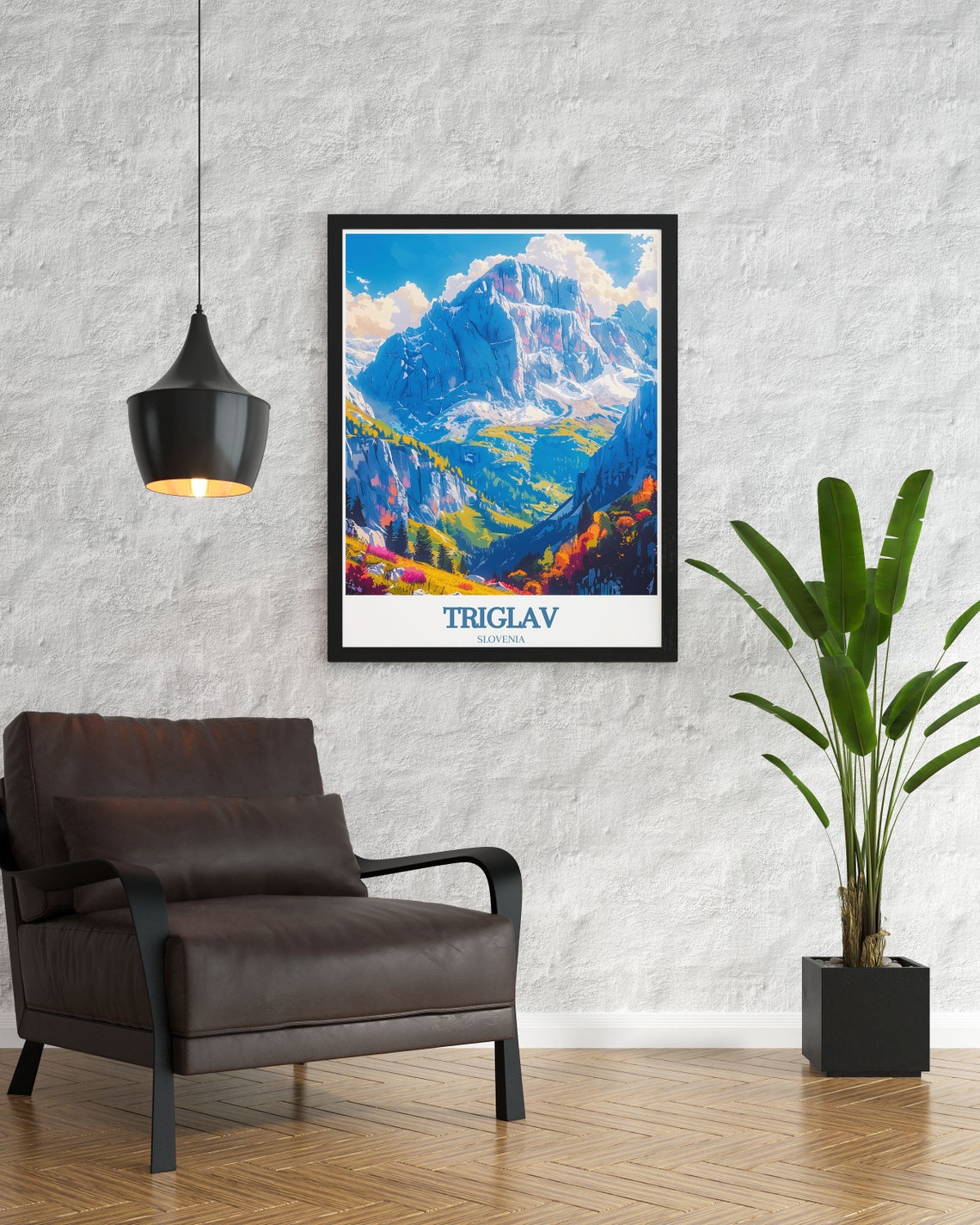 Triglav Slovenia Autumn Colors Alpine Valley Landscape Scene Poster - Image 3