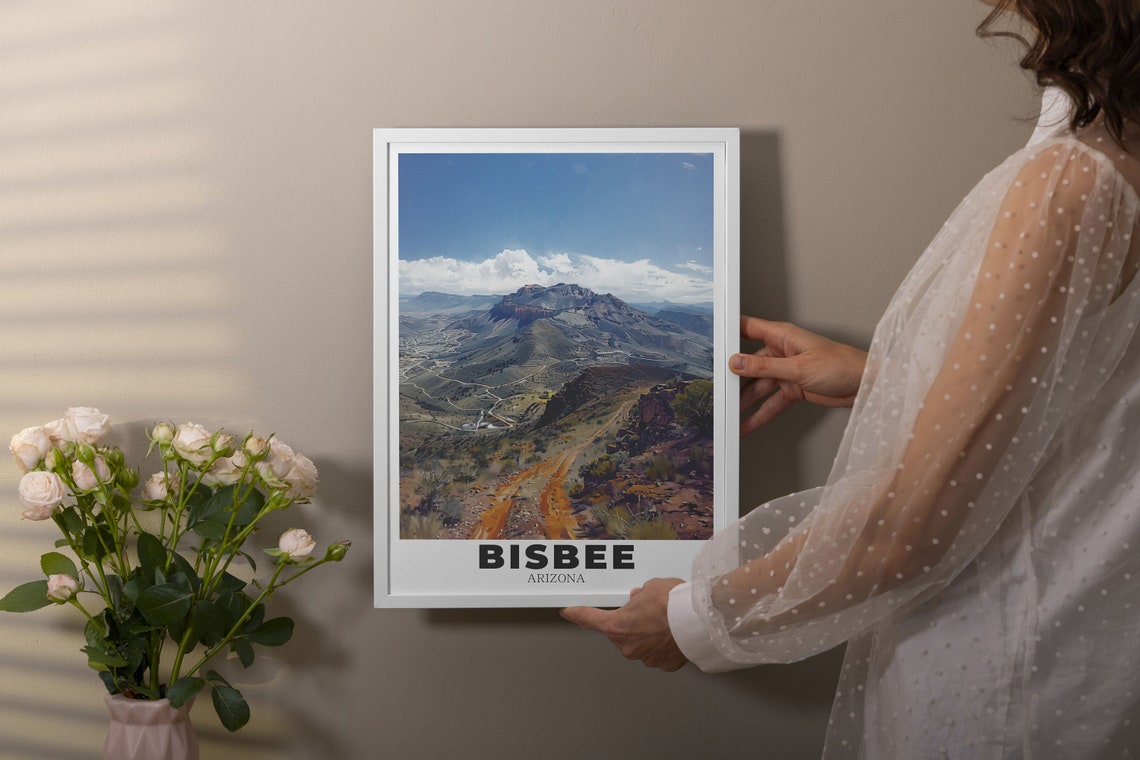 Bisbee Arizona Mule Mountains Desert Vista Southwest Travel Poster - Image 3
