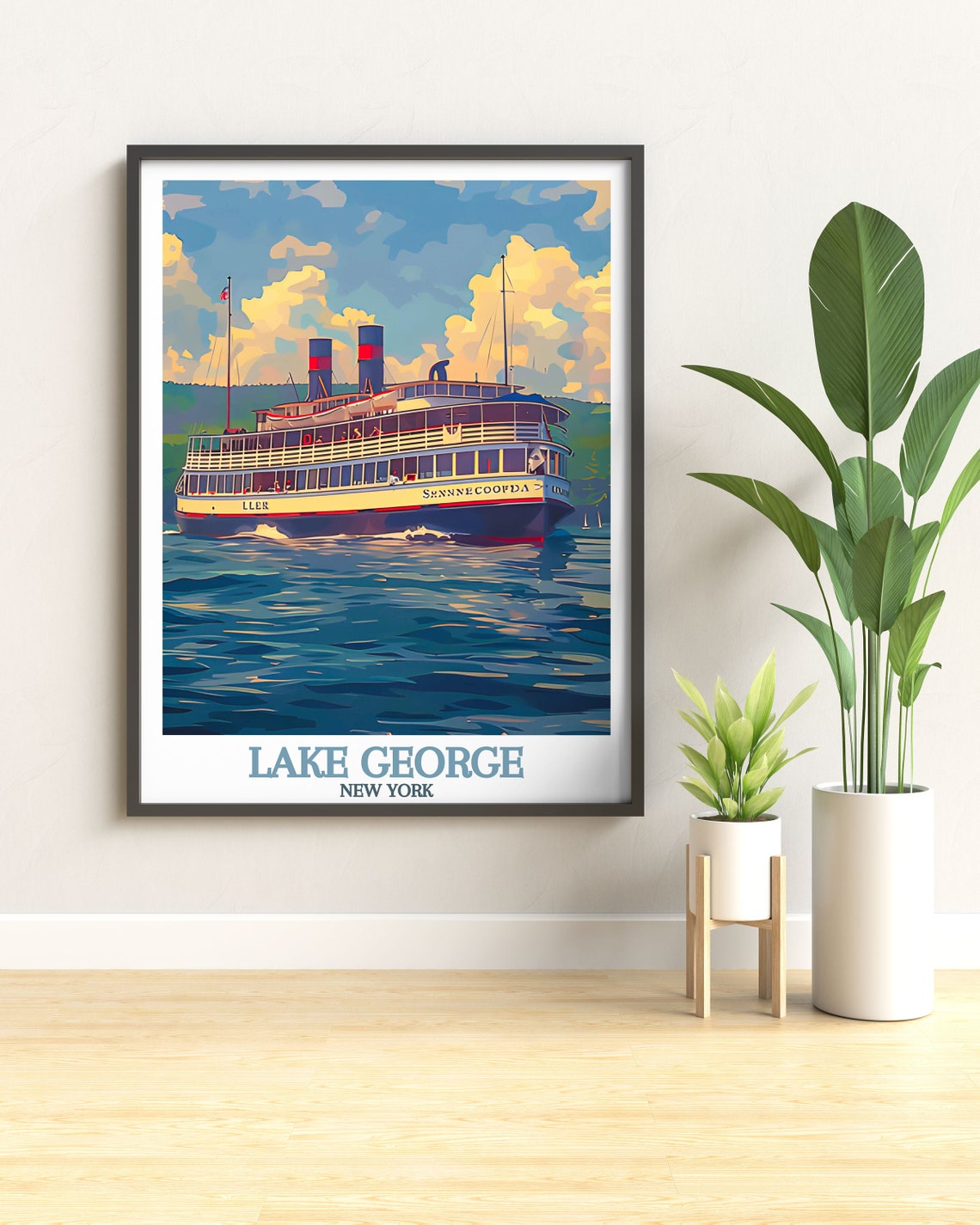 Lake George Wall Art Lake George Steamboat Company Poster Stunning New York Lake Print Travel Gift Lake George Scenic Poster - Image 3