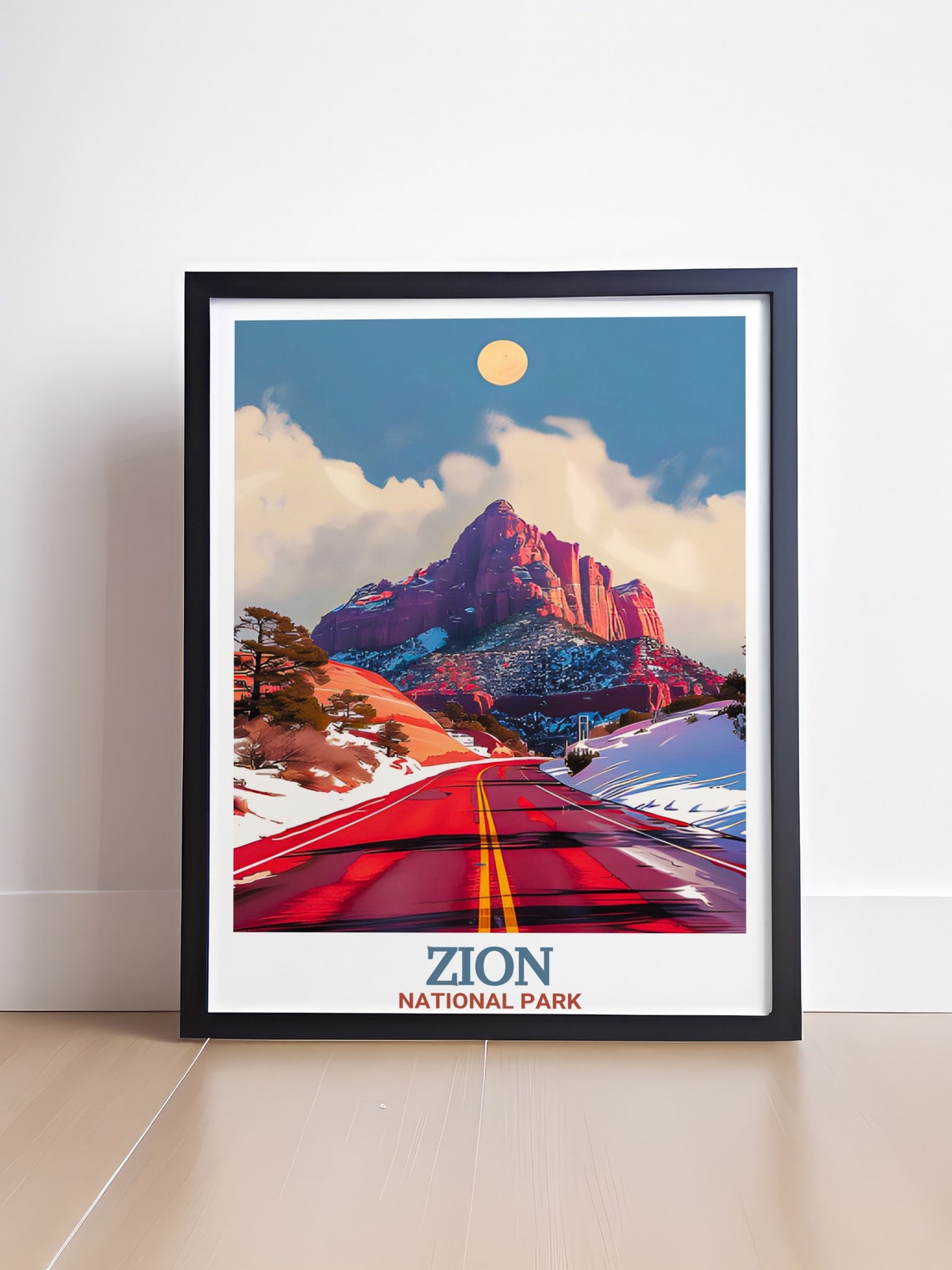Zion National Park Wall Art Zion Canyon Scenic Drive Artwork Zion Wall Art Zion Canyon Scenic Drive Art Zion Canyon Scenic Drive Poster - Image 4