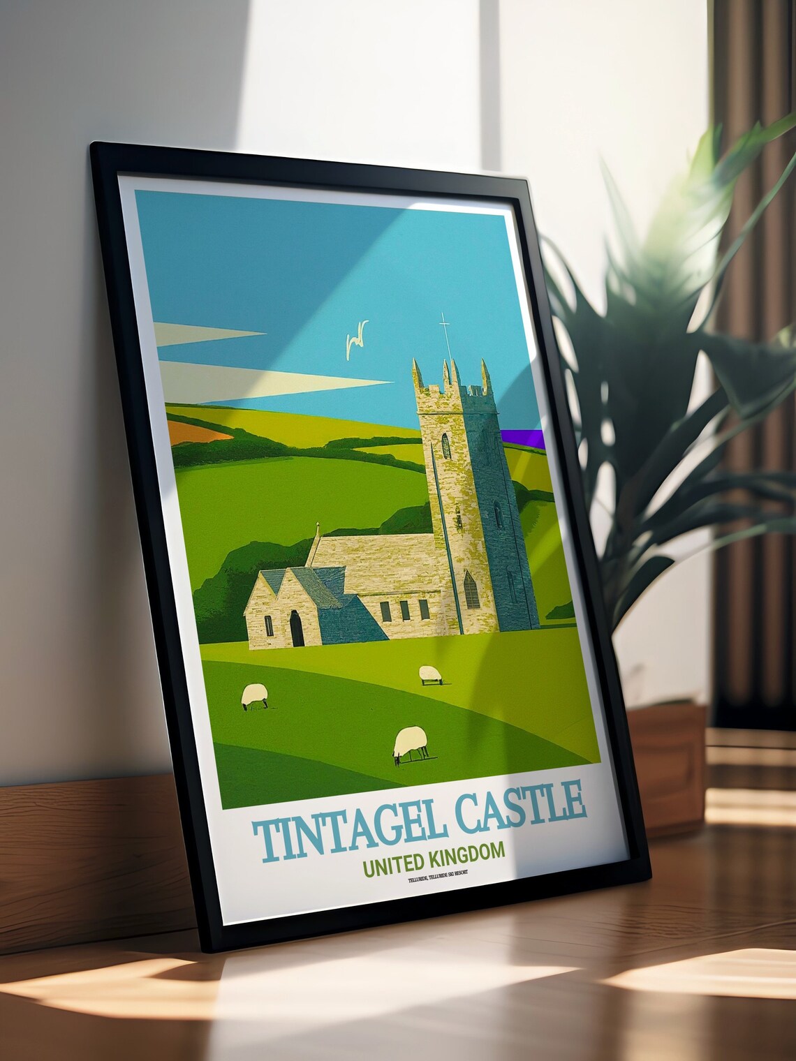 Tintagel Castle United Kingdom Stone Church Cornwall Travel Poster - Image 3