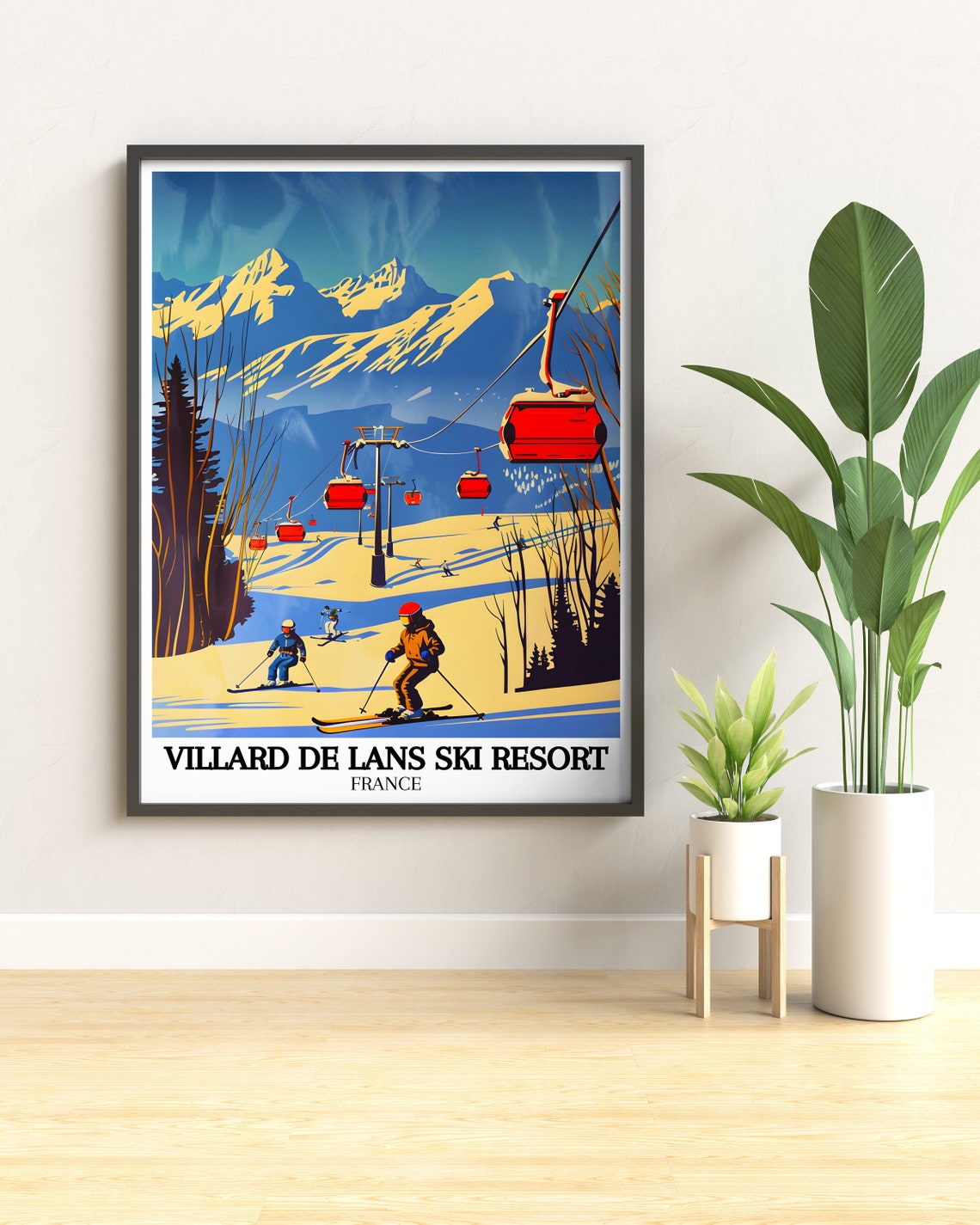 Villard de Lans Ski Resort France Vintage Gondola Mountains Poster - Image 3