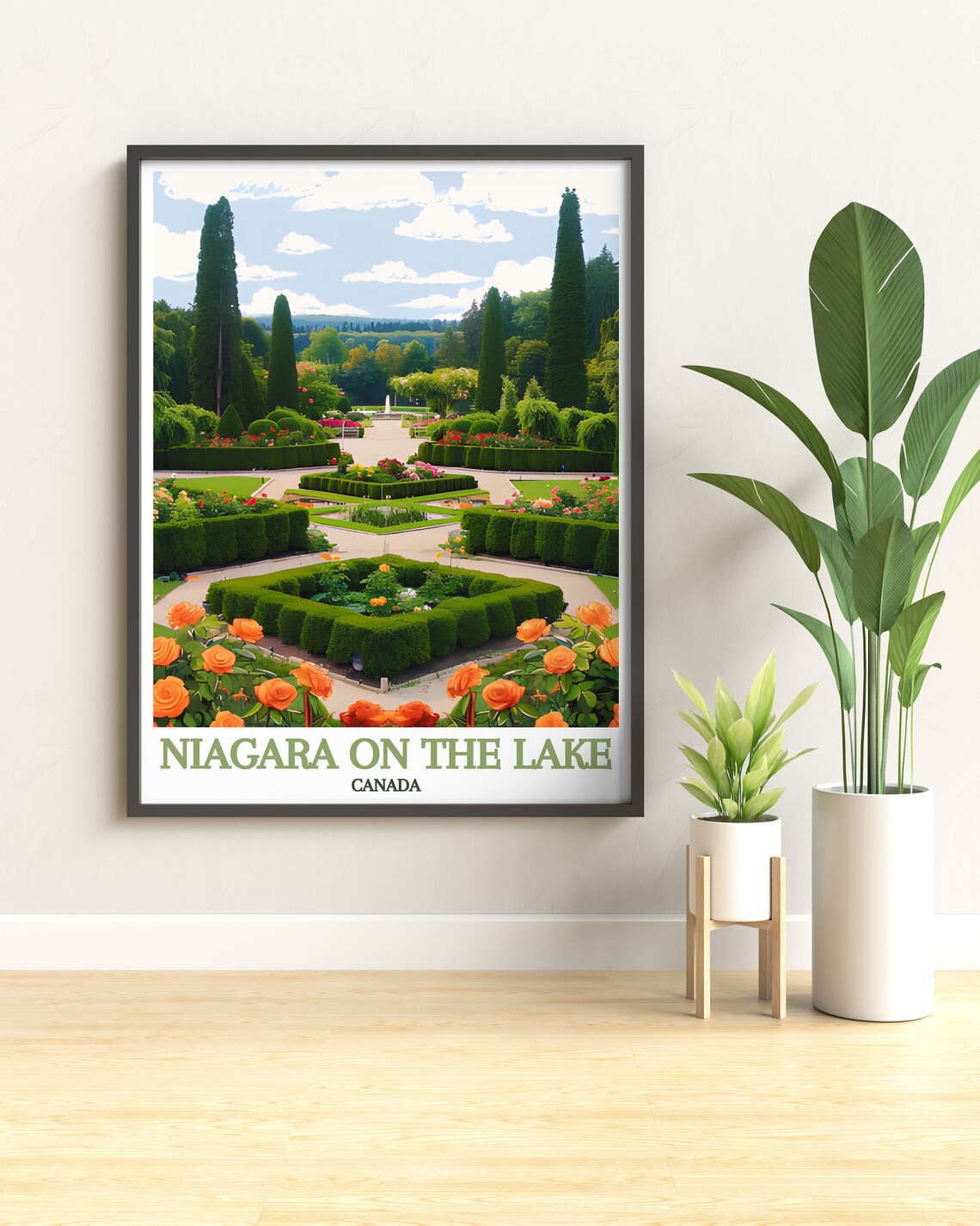 Niagara on the Lake Canada Botanical Gardens Rose Beds Poster - Image 3