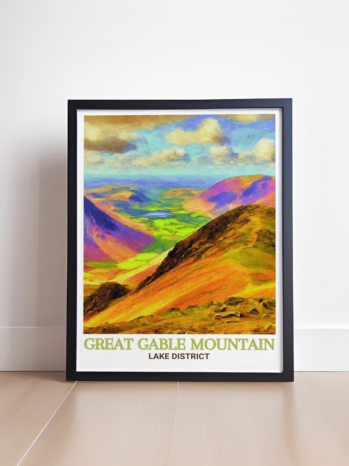 Great Gable Lake District Mountain Summit Panoramic View Poster - Image 4