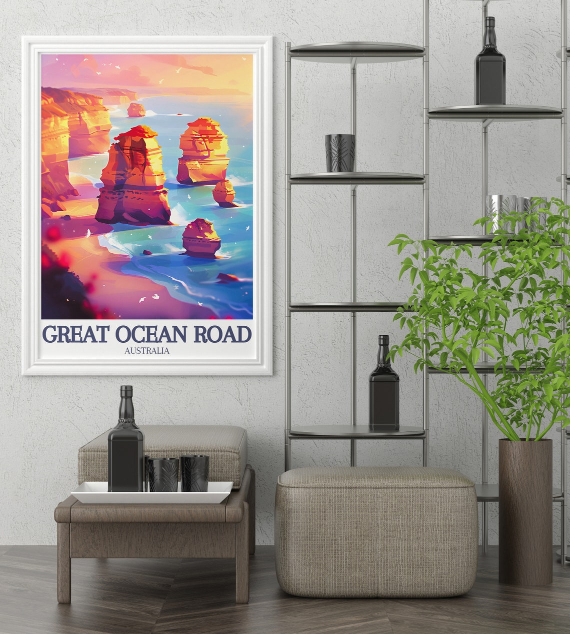 Great Ocean Road Twelve Apostles Sunset Sea Stacks Victoria Poster - Image 2