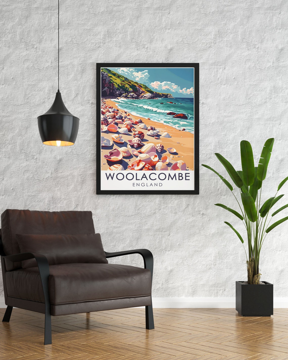 Barricane Beach Seashells on the Sand at Woolacombe England Poster - Image 2