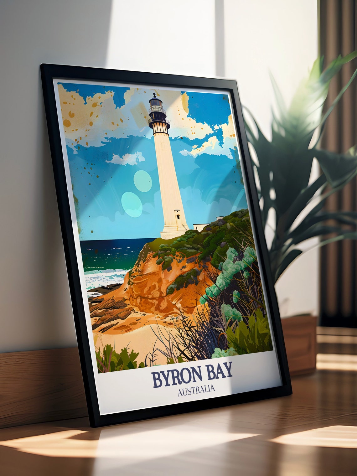 Cape Byron Lighthouse Cliff Byron Bay Australia Travel Poster - Image 2