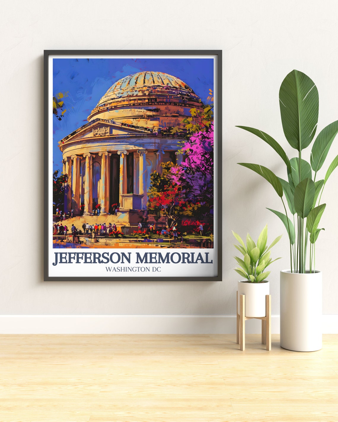 Jefferson Memorial Golden Dome Sunset Washington DC Art Poster - Image 2