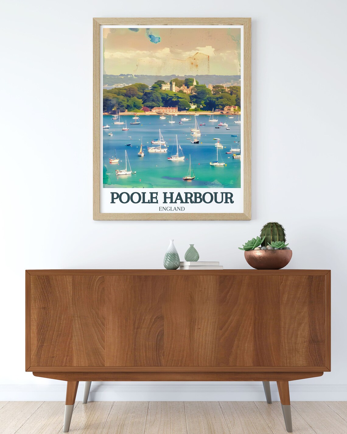 Poole Harbour England Sailboats Marina Vintage Harbor Poster - Image 3