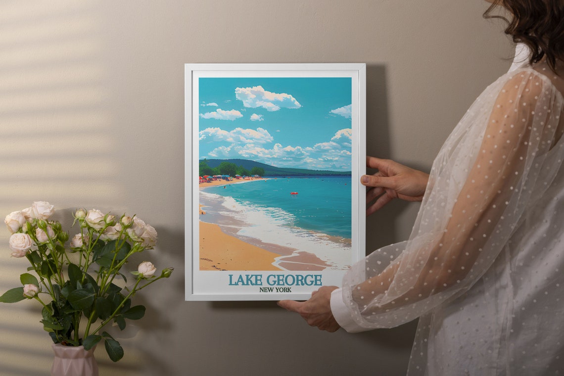 Lake George Million Dollar Beach New York Sunny Summer Poster - Image 3
