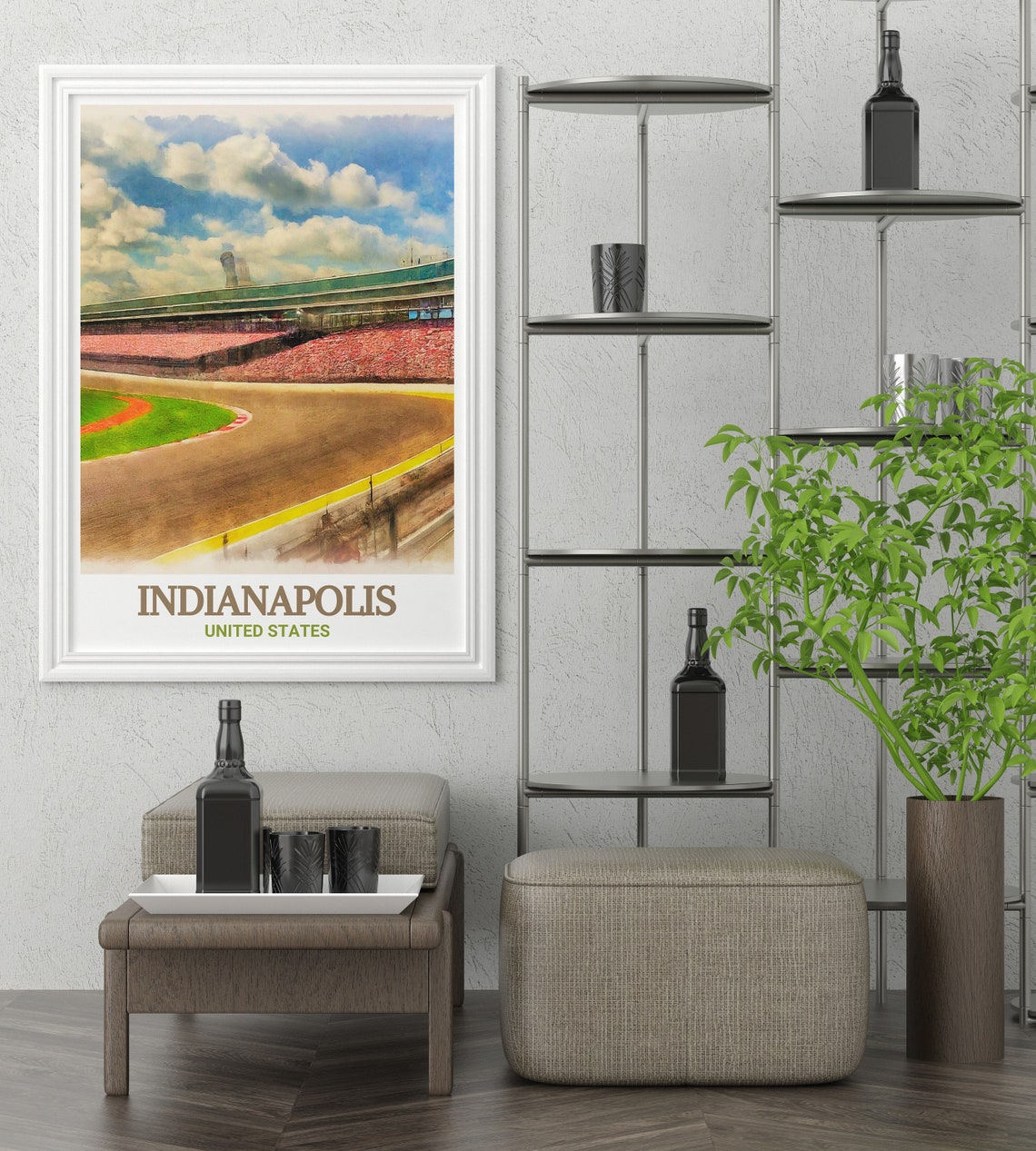 Indianapolis Motor Speedway Famous Oval Track Corner Travel Poster - Image 3