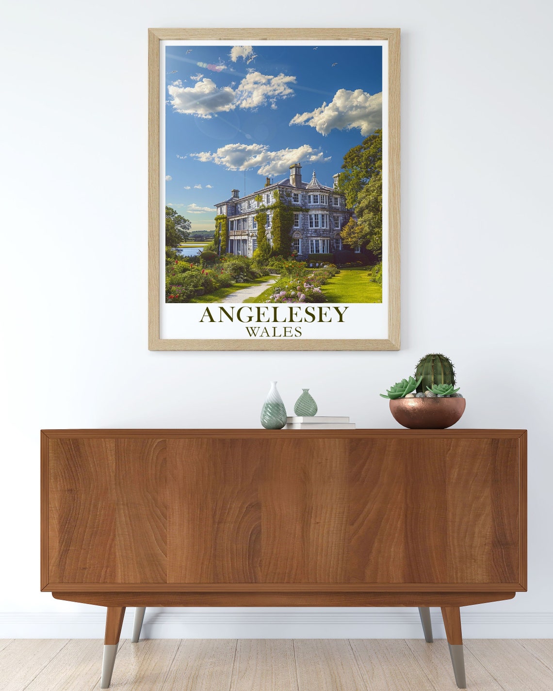 Anglesey Wales Plas Newydd House Poster with Blooming Gardens - Image 3
