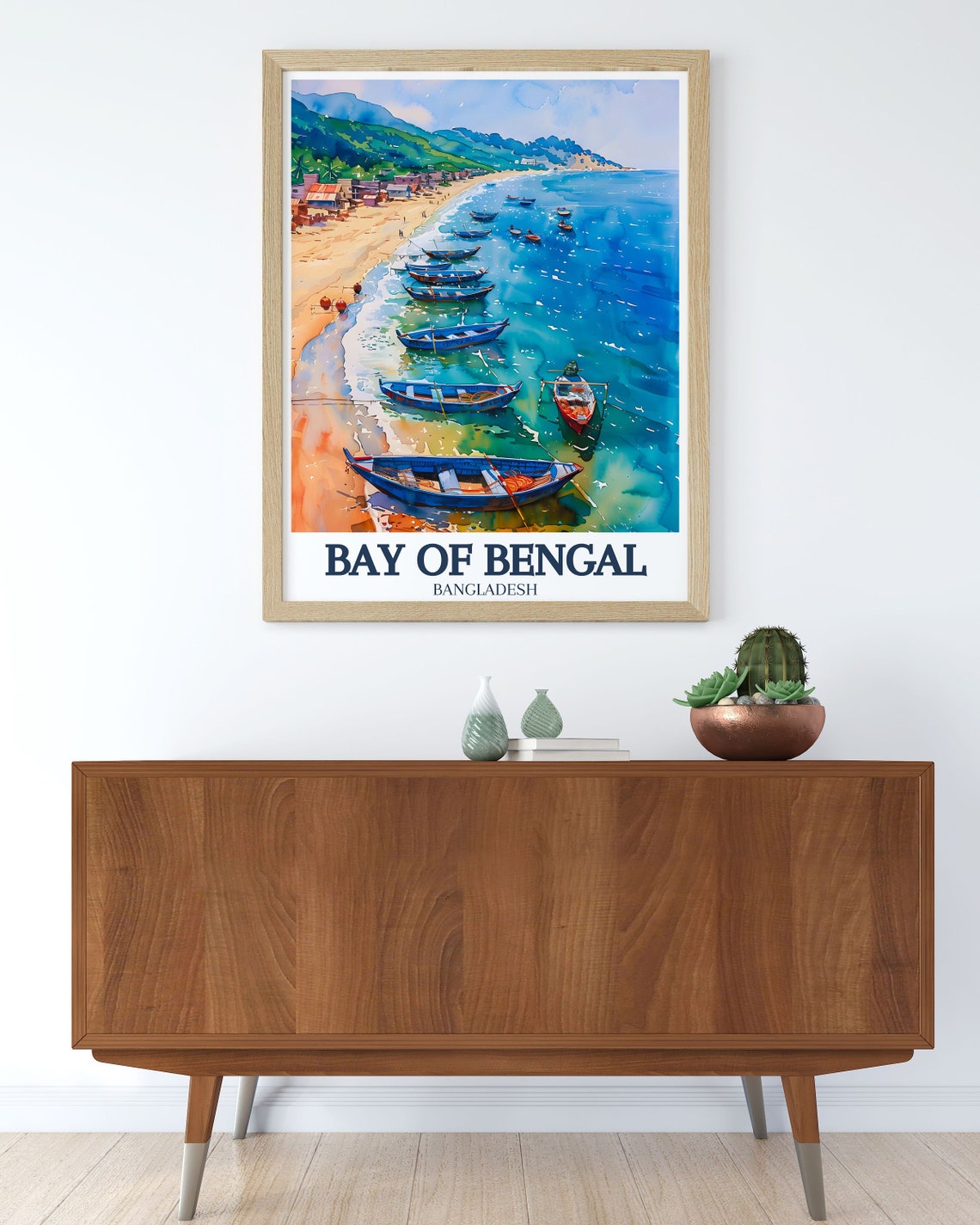 Bangladesh Decor Art Print Of Dhaka And Bay Of Bengal Bangladesh Travel Print Wall Art Featuring Buriganga River And Dhaka - Image 3