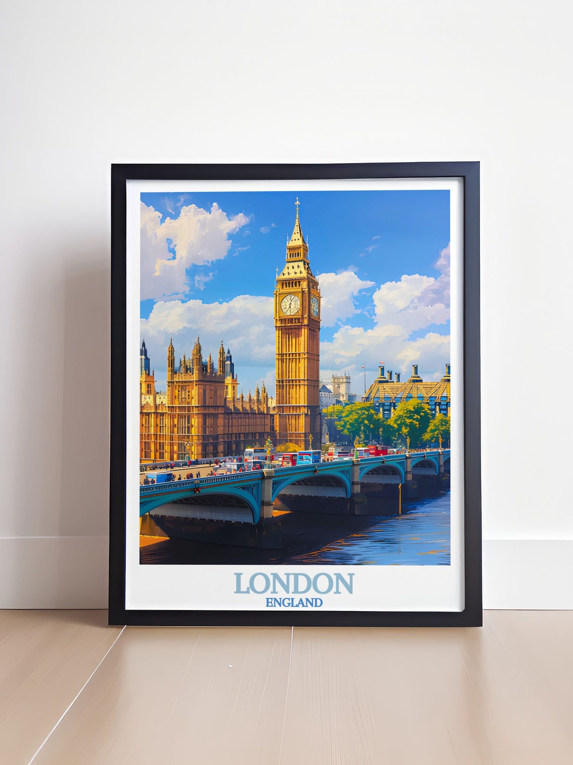 London Travel Art Big Ben And Houses Of Parliament Print Iconic Uk Wall Art Majestic London Views Artwork Historic London Landmarks