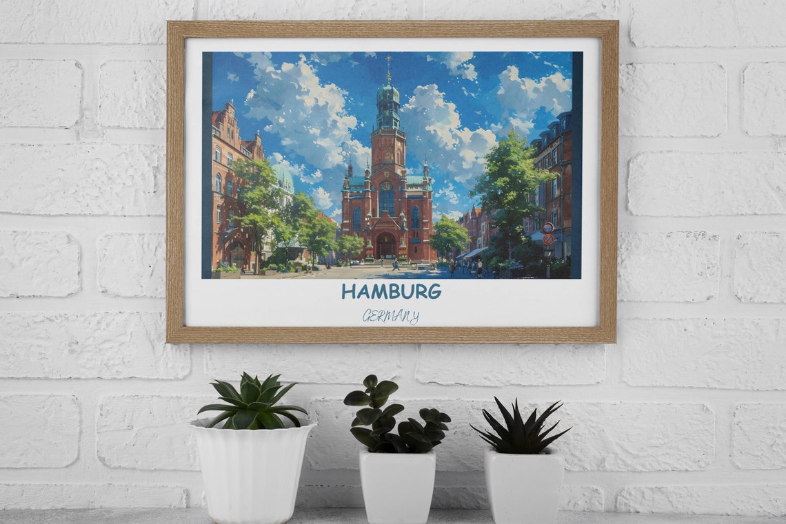 Saint Michaelis Church The Michel Sunny Hamburg Germany Poster - Image 3