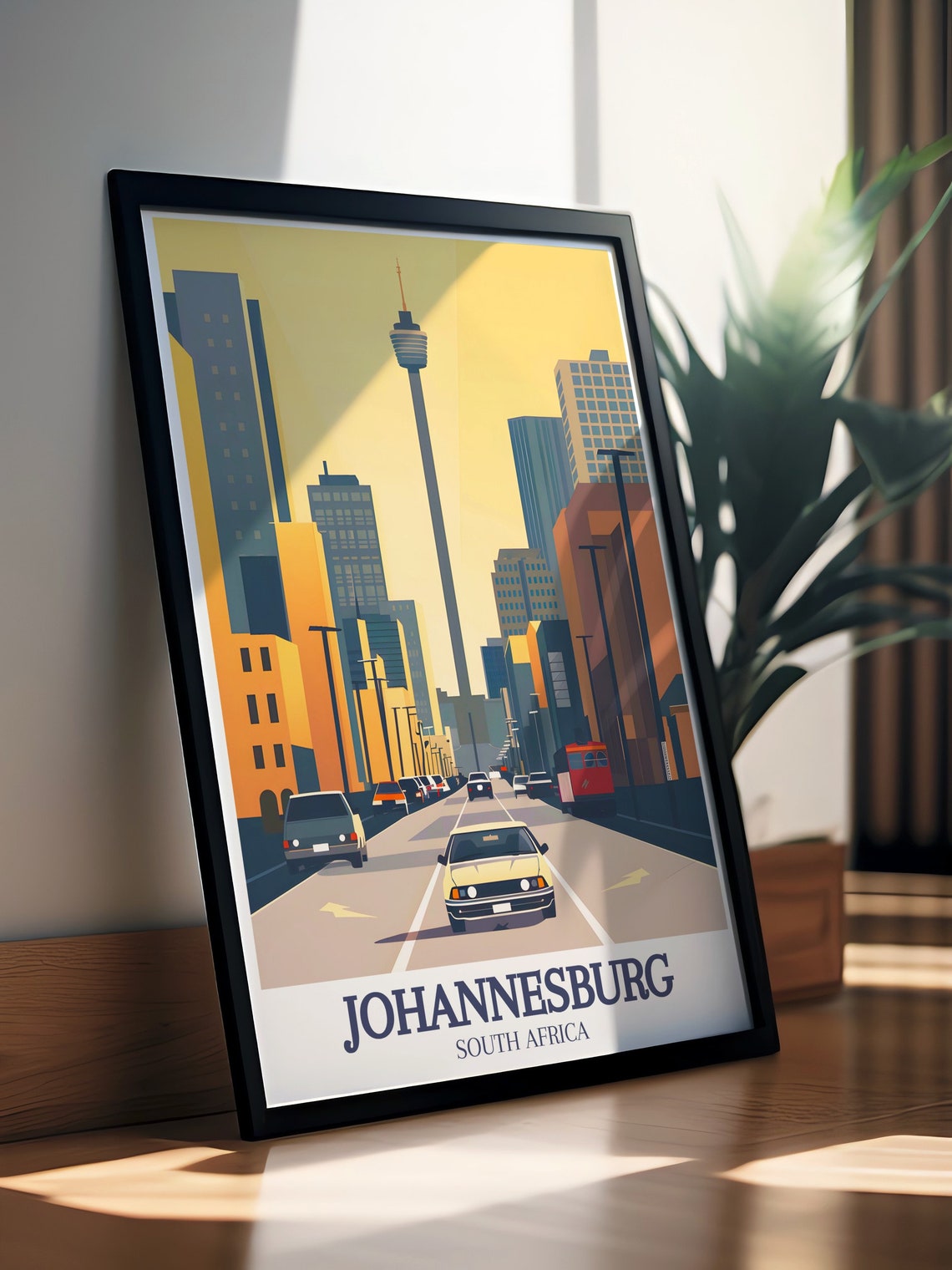 Johannesburg Hillbrow Tower Above City Streets At Sunset Poster - Image 2