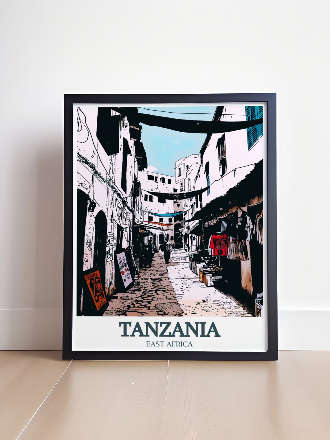 Stone Town Tanzania Old Town Market Street Scene Travel Poster - Image 4