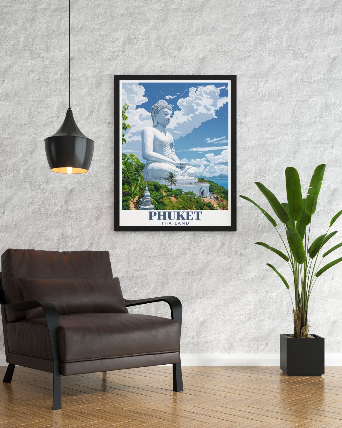 Phuket Big Buddha Serene Hilltop Overlook Thailand Travel Poster - Image 2