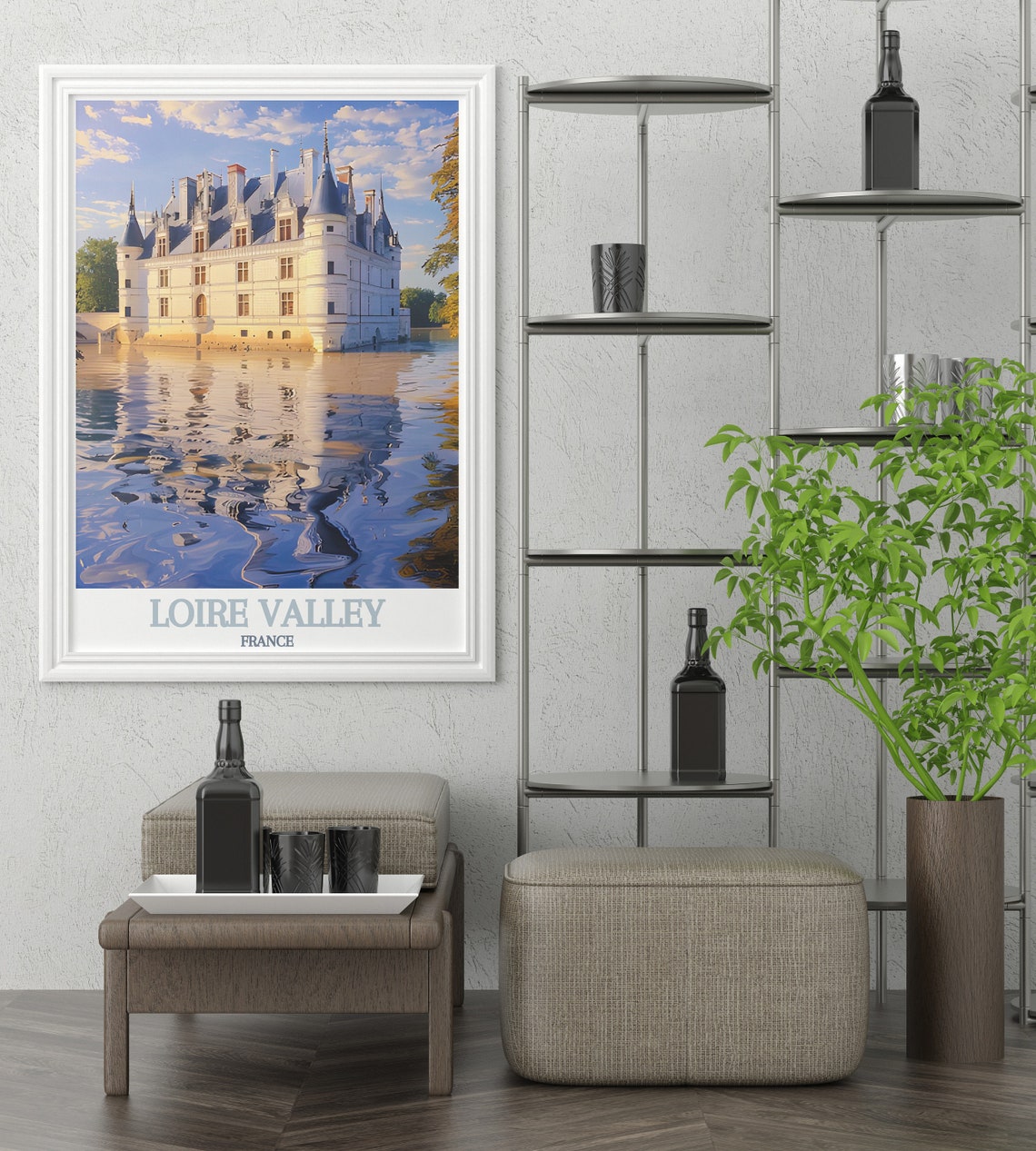 Loire Valley France Azay-le-Rideau Chateau Reflection Poster - Image 2
