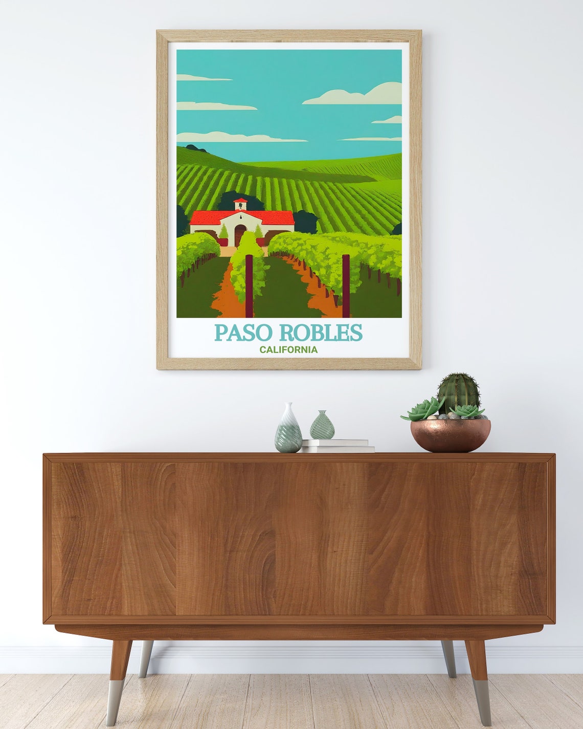 Paso Robles California Wine Country Estate Among Vineyards Poster - Image 3