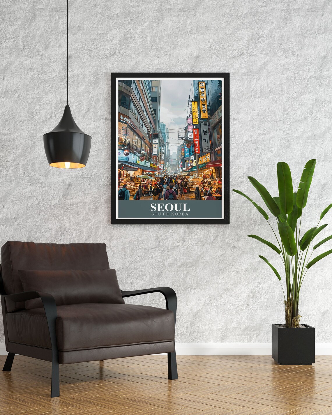 Seoul Myeongdong Shopping Street Travel Poster - Image 2