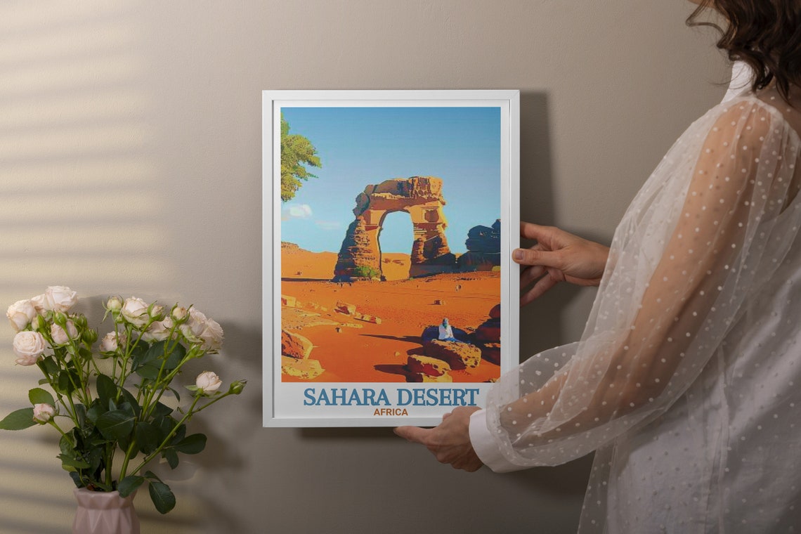 Sahara Desert Travel Print Tassili N Ajjer Art And Gifts Africa Travel Gifts Sahara Desert Posters And Africa Wall Decor - Image 3