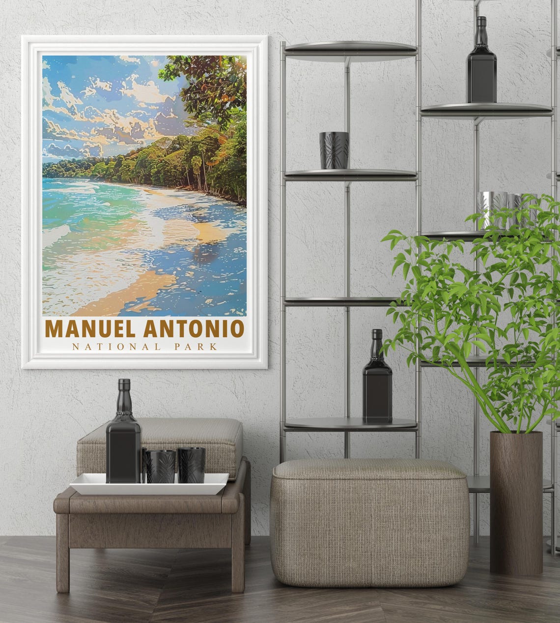 Manuel Antonio National Park Costa Rica Jungle Beach Coast Poster - Image 3