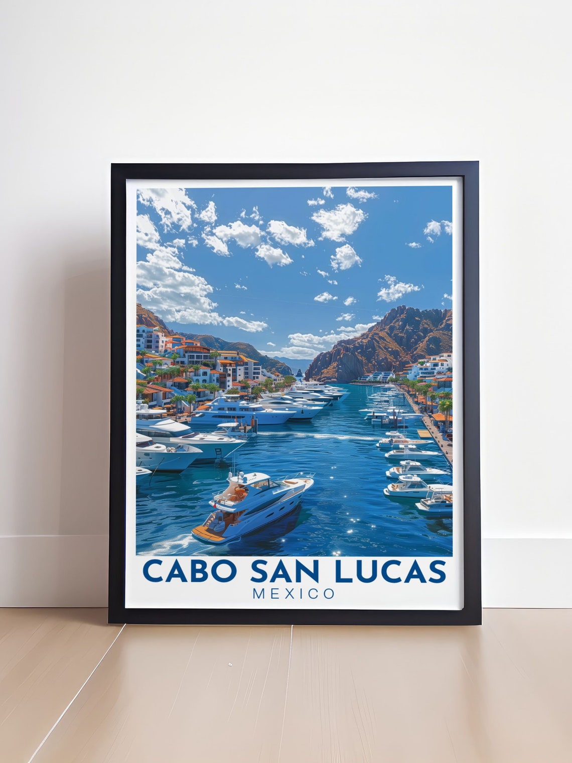 Cabo San Lucas Mexico Marina Yachts Coastal Baja Travel Poster - Image 4