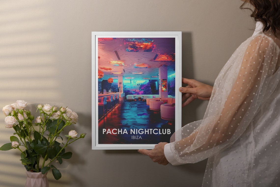 Pacha Ibiza Nightclub Neon Main Room Dance Floor Travel Poster - Image 4