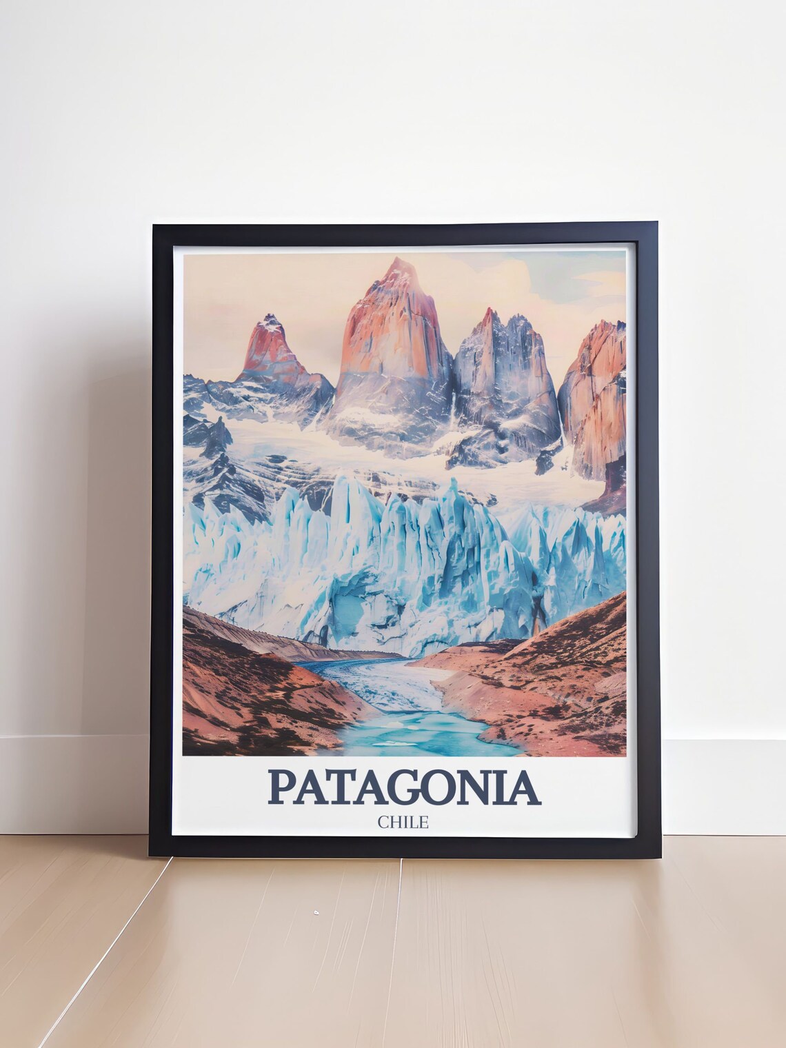 Patagonia Chile Towering Granite Peaks and Blue Glacier Poster - Image 4