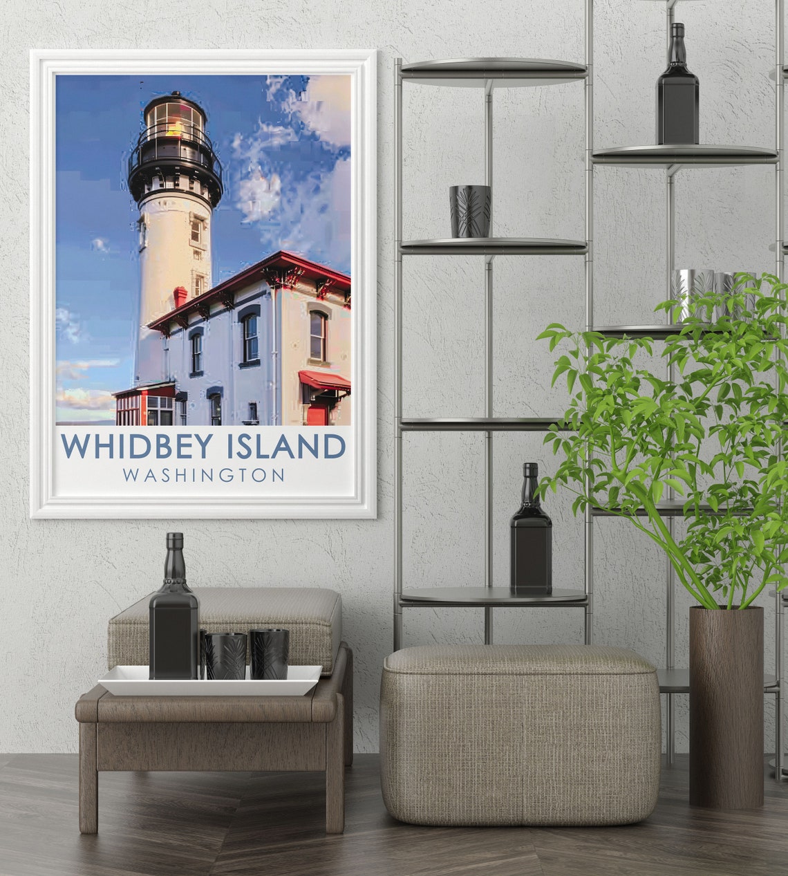 Admiralty Head Lighthouse at Fort Casey on Whidbey Island Poster - Image 2