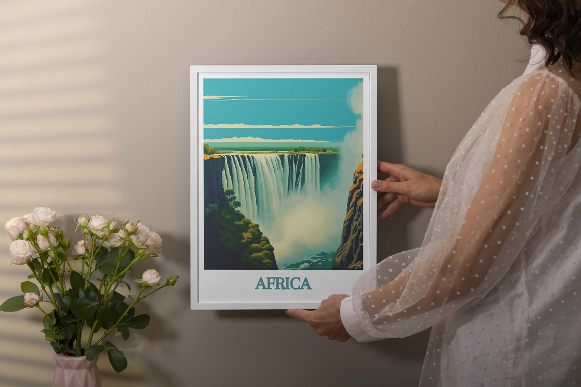 Africa Travel Poster Victoria Falls Travel Art Victoria Falls Poster For Art Lovers Victoria Falls Print For Your Decor - Image 4