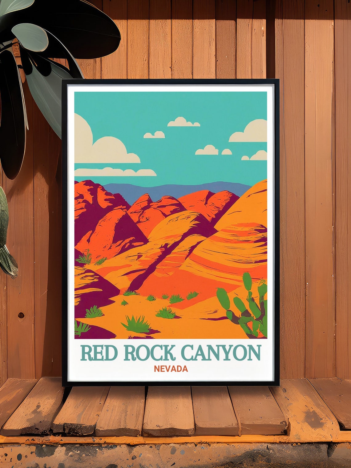 Red Rock Canyon Nevada Calico Hills Pop Art Desert Colors Poster - Image 3