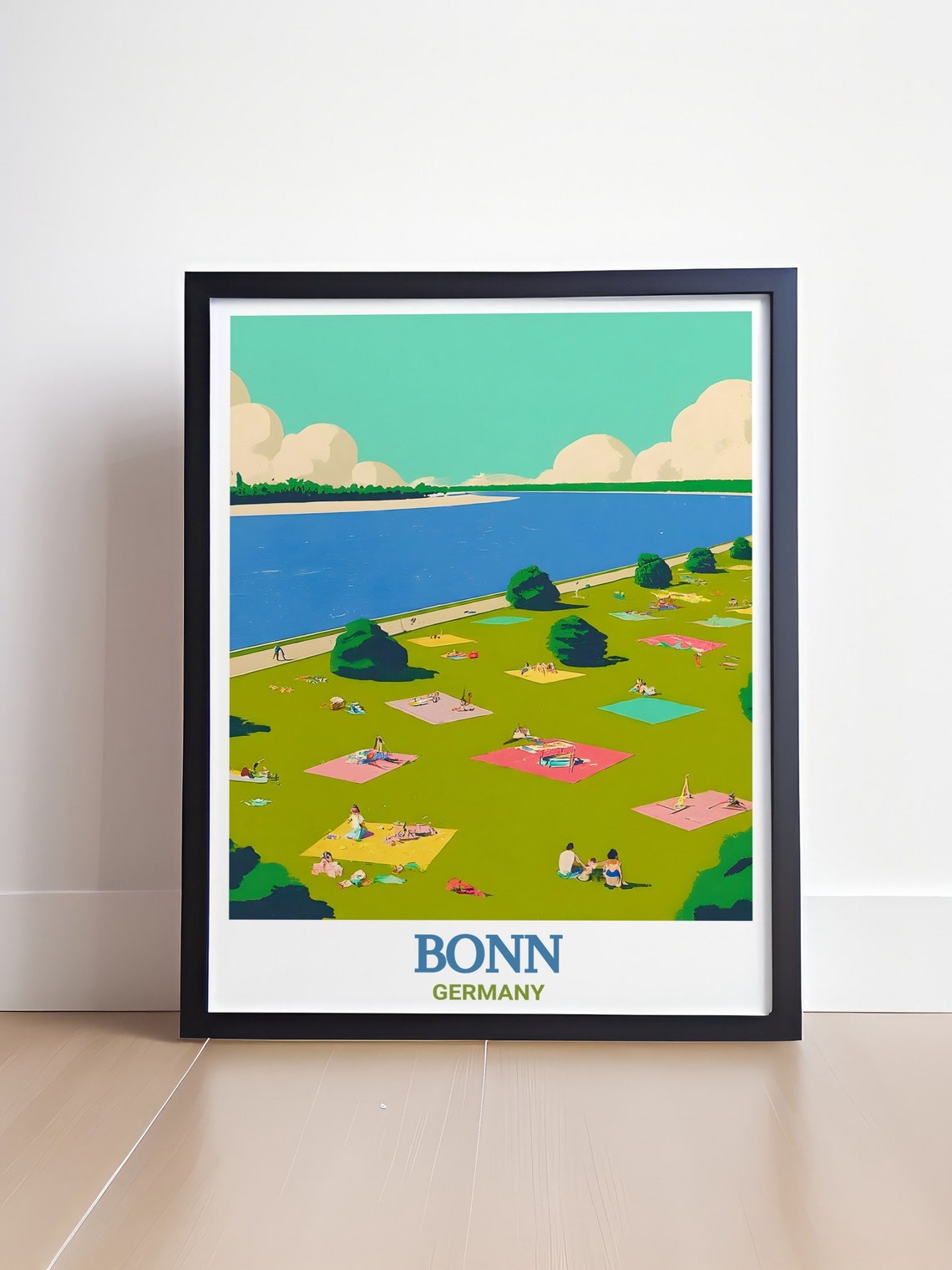 Bonn Travel Art Rheinaue Park Prints Rheinaue Park Travel Posters Bonn Art Collection Scenic Germany Prints Rheinaue Park Wall Art - Image 4