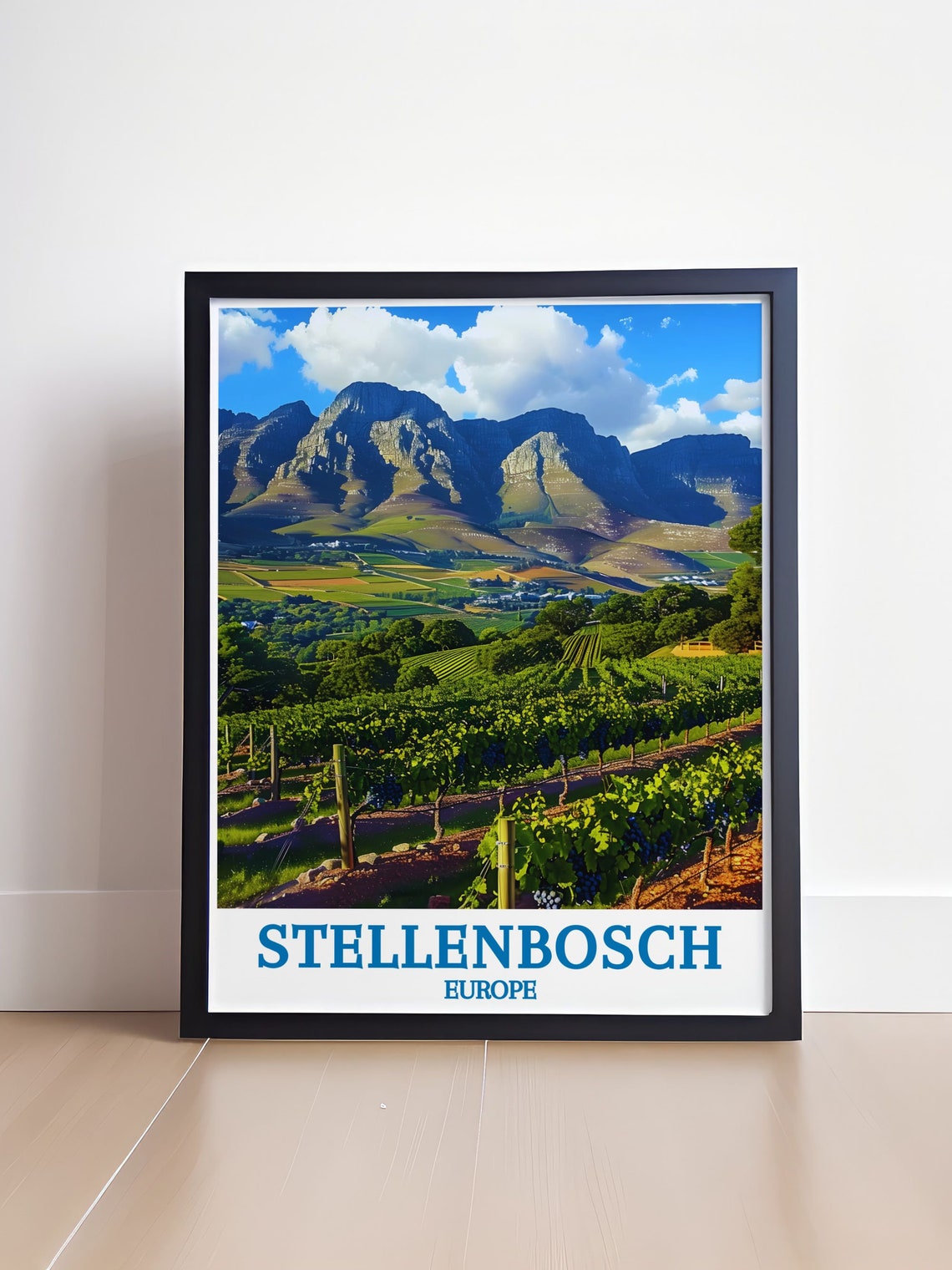 Stellenbosch Vineyards Dramatic Mountain Valley Wine Country Poster - Image 4